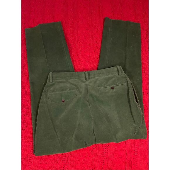 Vintage Polo Ralph Lauren Men’s Holiday Green Corduroy pants 32/30 - Picture 5 of 16
